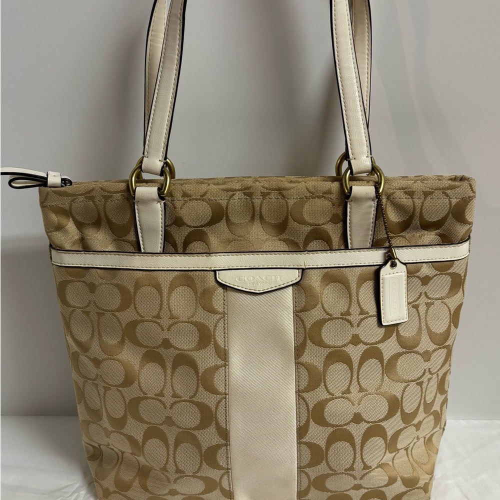 Coach Signature Stripe Tote